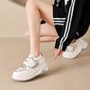 Small size mesh white shoes women's thick sole inner height increase dad shoes women's Velcro casual women's shoes