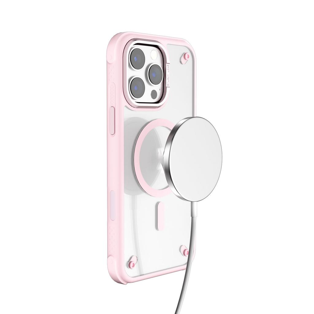 For iPhone 16 Pro Max Case Compatible with MagSafe Corner Protection PC+TPU Clear Back Cover