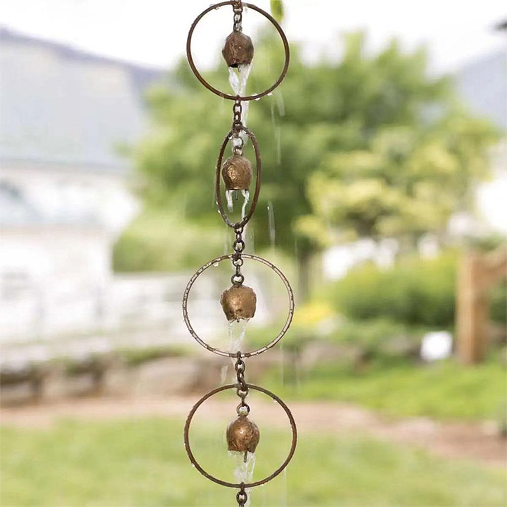 Metal Rainwater Drainage Chain Multifunction Drainage Rainwater Chain Decorative Rain Chains Exquisite for Front Porch Patio