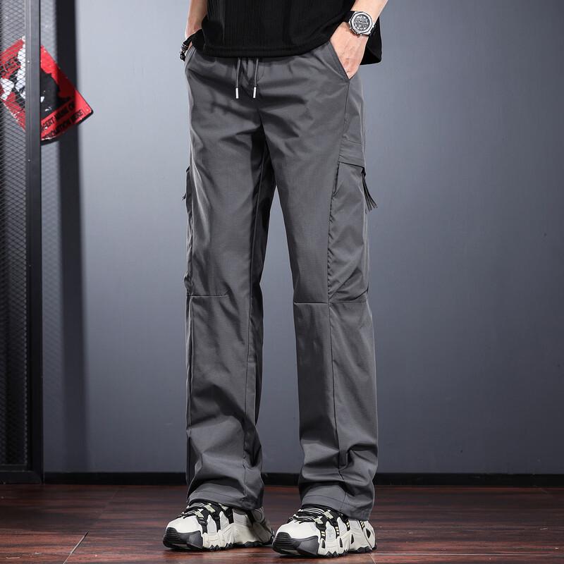 JieLeNuo Men's Summer Outdoor Quick-Dry Straight Leg Pants