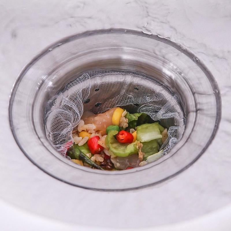 500Pcs Disposable Sink Filter Mesh Bags Kitchen Sink Strainer Drain Hole Anti-blocking Garbage Bag Cleaning Strainers Net