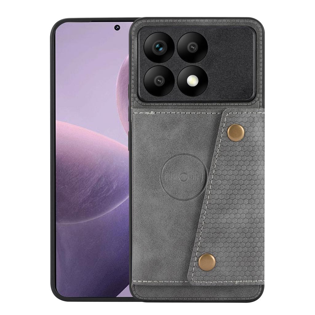 Чохол для Xiaomi Poco F6 Pro 5G/Redmi K70 5G/K70 Pro 5G з відділеннями для карток, магнітним кріпленням для автомобіля, чохол для телефону
