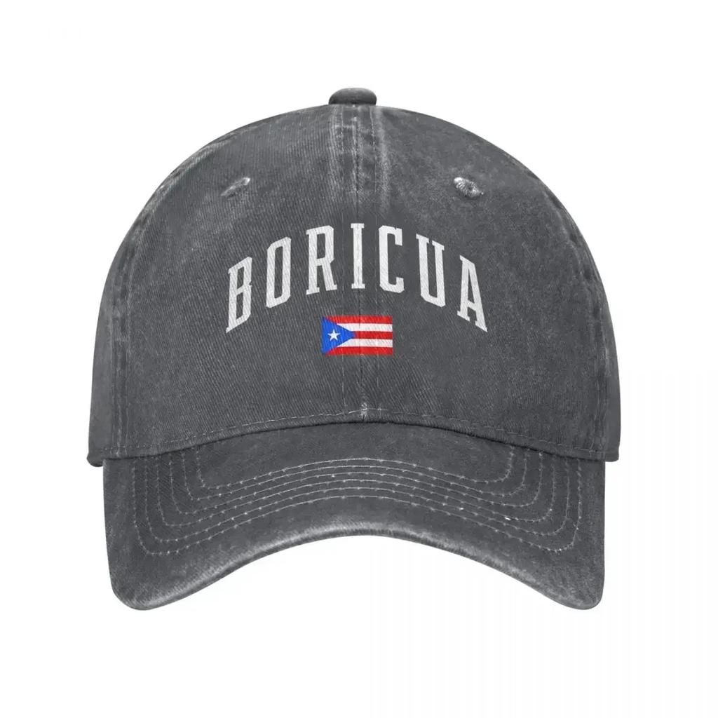 Boricua Puerto Rico Rican Baseball Caps Casual Distressed Washed Snapback Hat for Men Women Outdoor Summer Caps Hat
