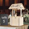 Rustic Wooden Gift Card Box Natural Receiving Box Wishes Wedding Card Box  Birthday Baby Shower