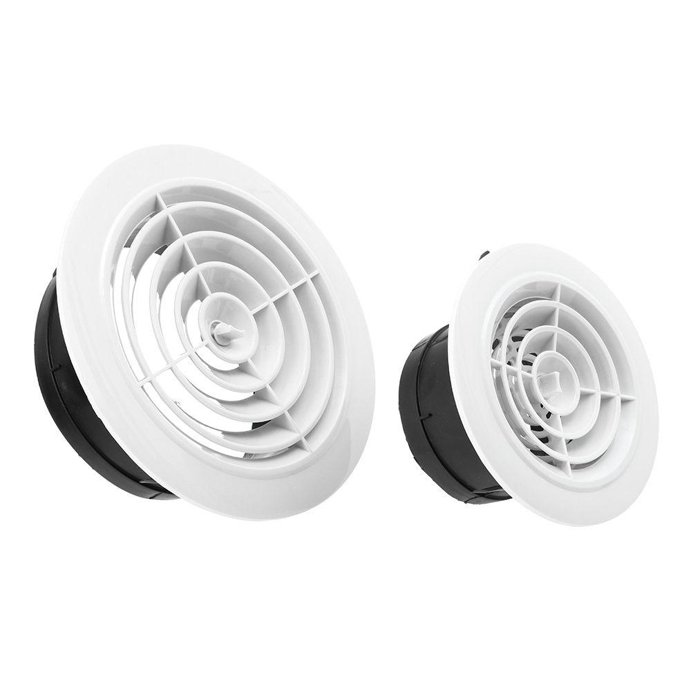 4 Vent Cover Round 4" ABS Adjustable Soffit Vent – Ceiling/Wall Exhaust Cover For Bathroom & Kitchen Wall Diffuser Exhaust