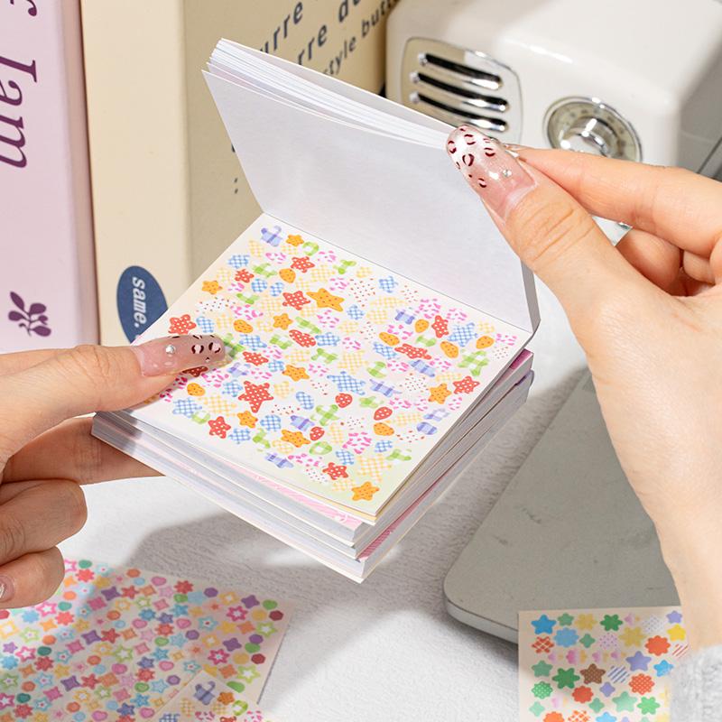 24Pcs/book Cute Die-cut Flash Decorative Stickers Book DIY Scrapbook Phone Case Decoration Collage Material Aesthetic Stationery