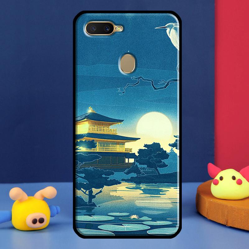 Japanese Style Art Japan Case For Oppo A16 A76 A96 A58 A78 A98 A5 A9 A91 A15 A17 A77 A52 A72 A74 A94 A54S A57S Cover