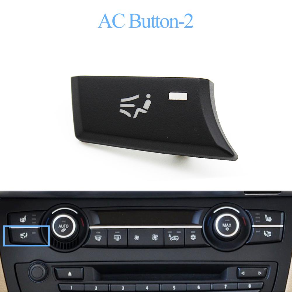 Car Dashboard Air Conditioner AC Button Key Venlitation Auto Knob Switch Cap For BMW X5 X6 E70 E71 E72 2007-2014 64119310445