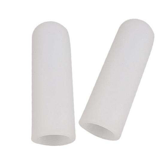 1Pair Soft Silicone Thumb Covers Tubes Moisturizing Finger Sleeves белый