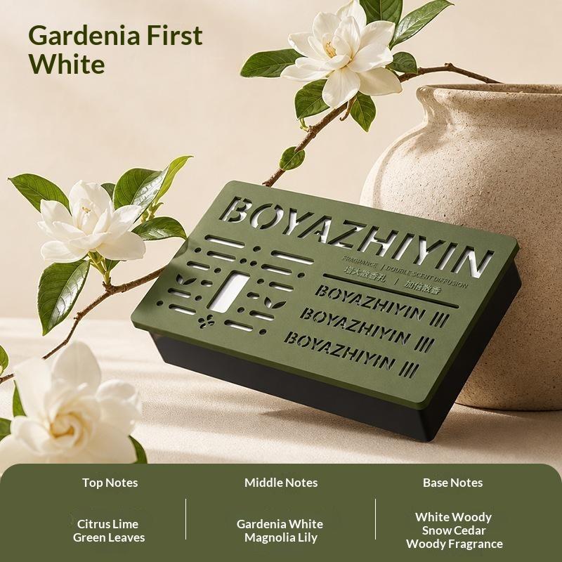 Hidden Car Solid Air Freshener Long Lasting Gardenia Cologne Scent Portable Fragrance for Auto Drawer Closet Bedroom