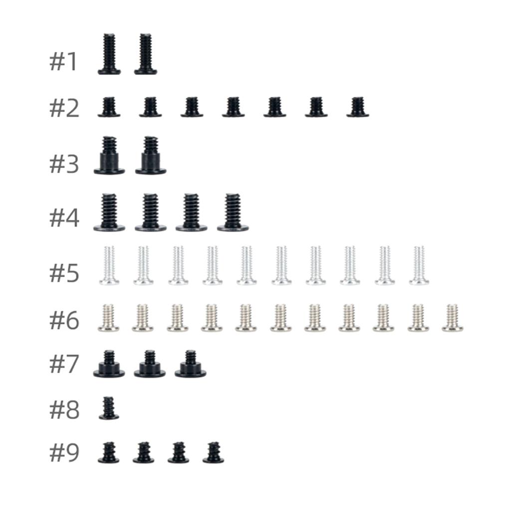 44Pcs/Set Game Console Host Metal Screws Replacement for NS OLED Gamepad Accessories Full Screws Set Kit Repairing Parts