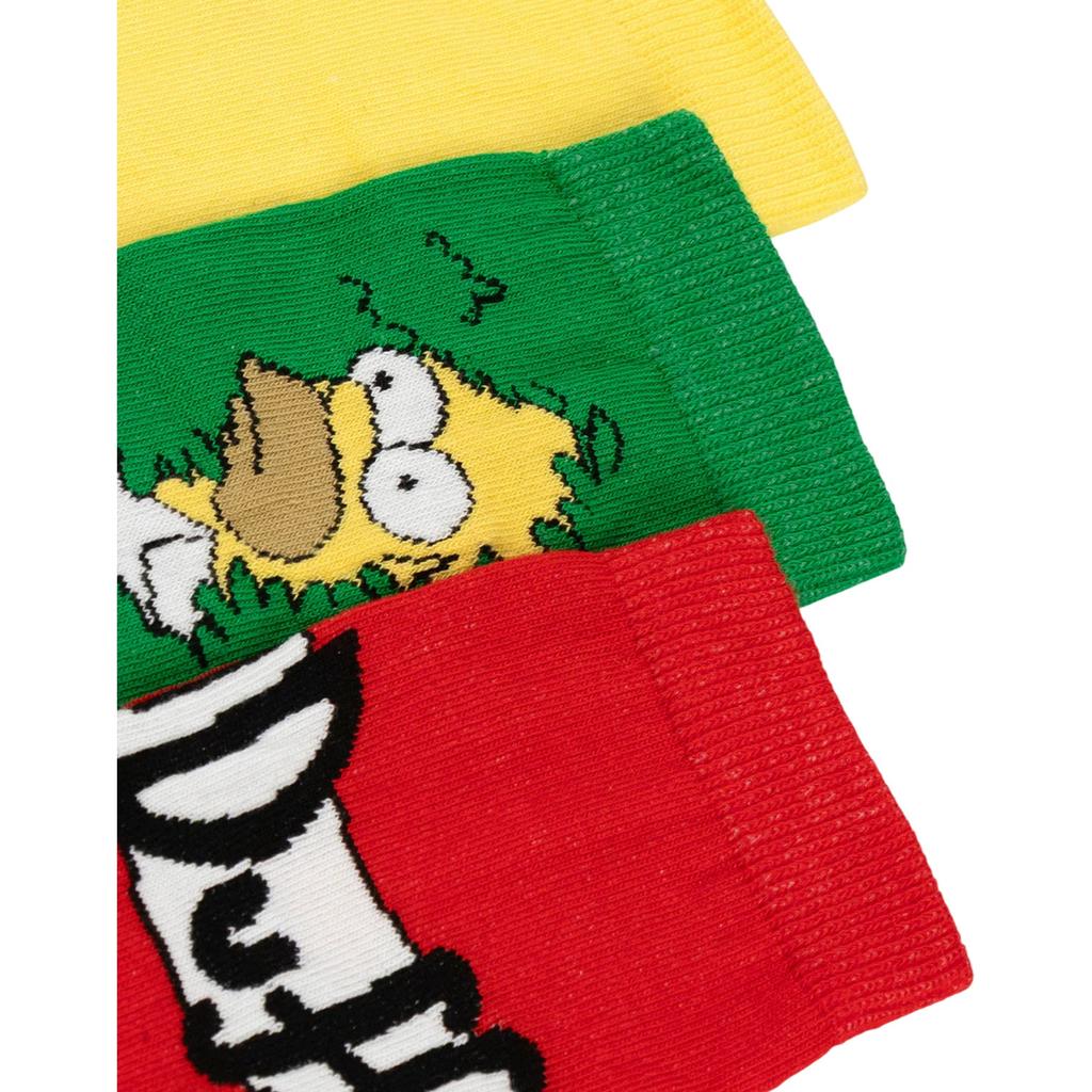 THE SIMPSONS Mens Homer Simpson Calf-Length Socks (Pack of 3)