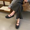 Internet Celebrity French Bow Warm Flat Bottom Fluffy Shoes Women Wear 2025 New Velvet Mary Jane Cotton Shoes