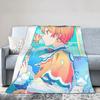 Warm Soft BlanketGirls Boys Camping Tsukasa Tenma  Throw Blanket  Flannel Bedspread For Living Room Fashion Sofa Bed Cover