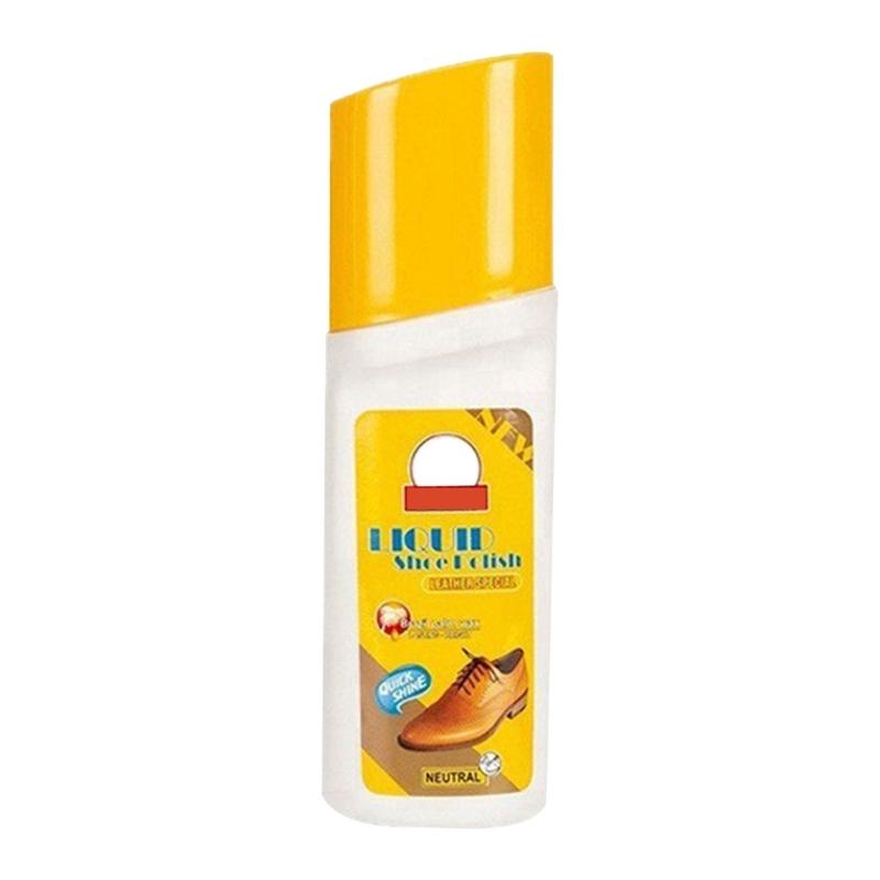 Nontoxic Liquid Shoe Polish with Sponge Applicator Nourishes Leather And Repels Water Stains Effectively