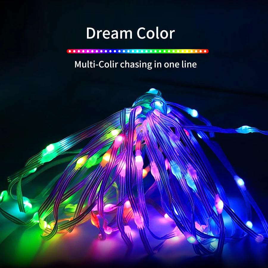 10M USB LED Intelligent Bluetooth Light String RGBIC Decorate Atmosphere Light Suitable for Home Party Holiday Decoration Light