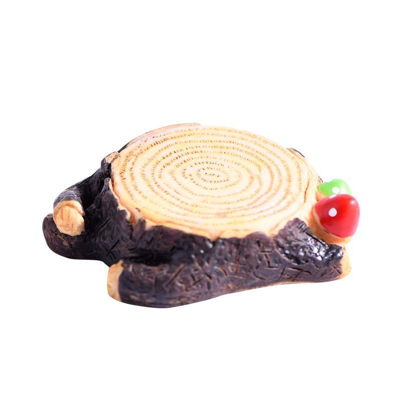 1 Piece of Resin Handicraft Stump Micro Landscape Small Ornament Landscape Bonsai Gardening Accessories Home Decoration