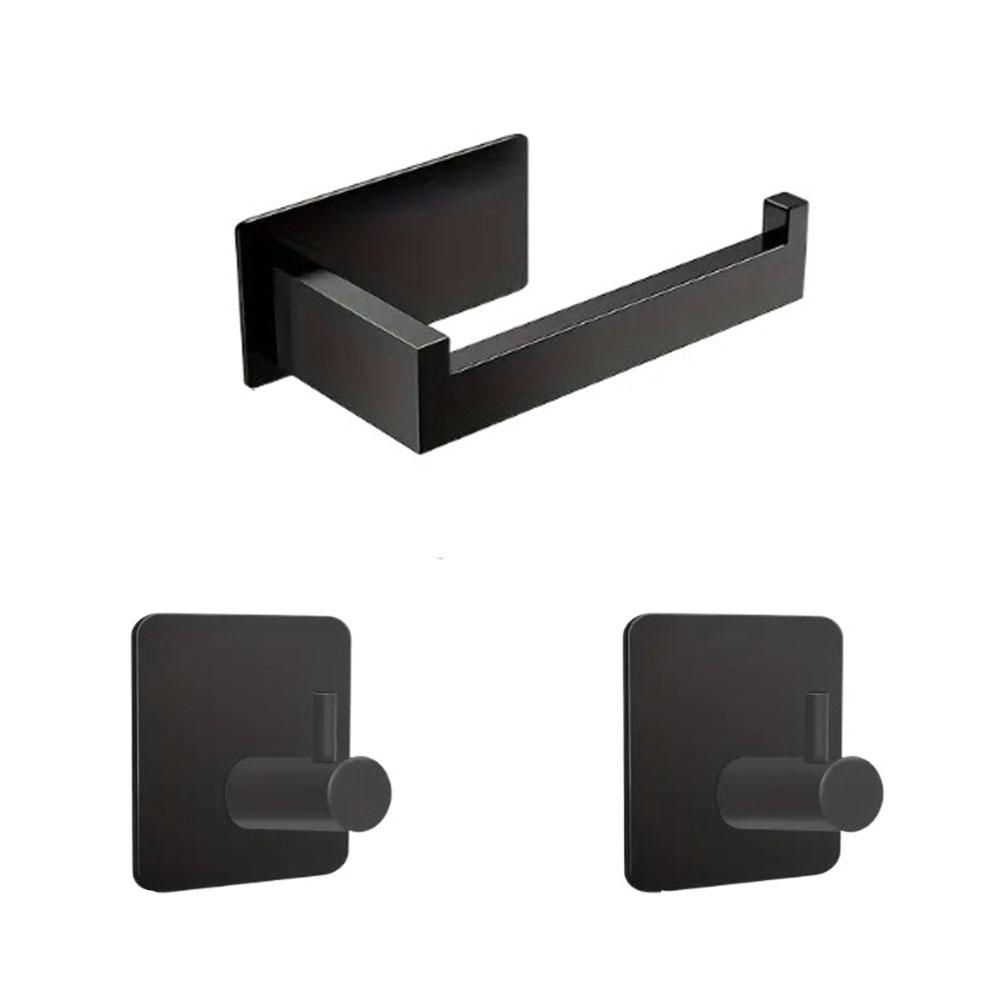 3PCS/Set Stainless Steel Toilet Roll Paper Holder Paper Towel Rack Bathroom Accessories