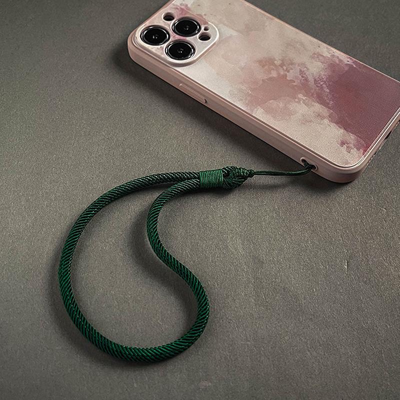 Mobile Phone Lanyard Short Wrist Rope Reinforced Color Matching Hand-Woven Pendant Female Male Accessories Anti-Loss Lanyard