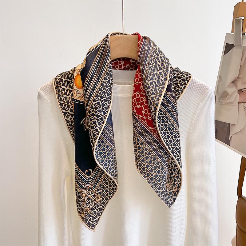 Mi Ling Vintage Square Silk Blend Scarf 65*65cm