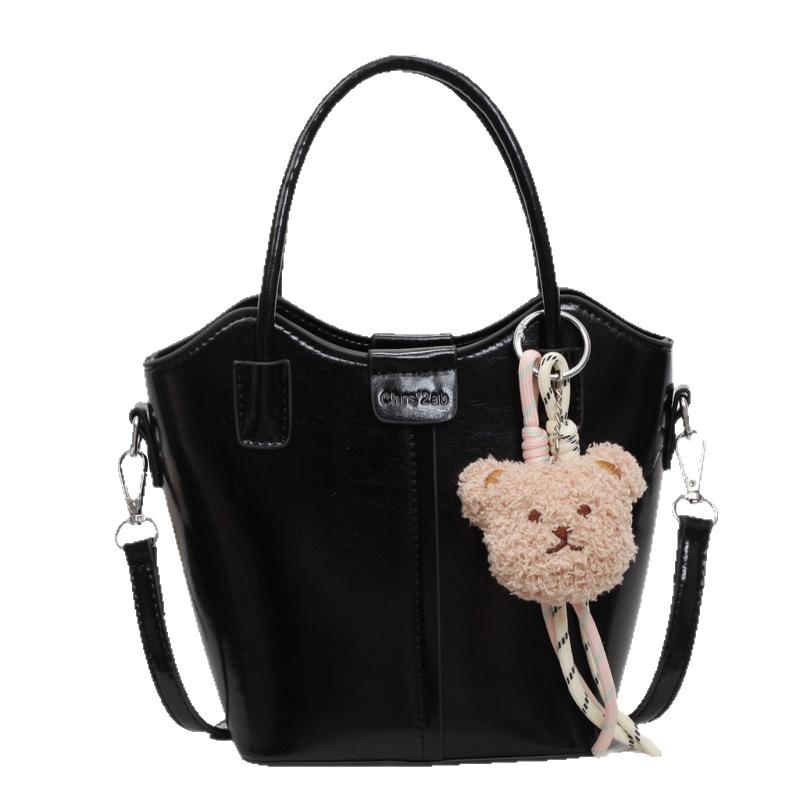 Solid Color Handbag Women's New Fashion Casual Commuter Shoulder Messenger Bag