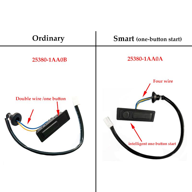 SXR-25380-1AA0B Trunk Opener Switch Rear Tailgate Lid Switch For Nissan New Tiida Murano Juke 253801AA0B