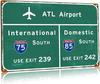 Flughafen Blechschild Atlanta Atlanta Flughafen Autobahn Plakat Schild I I Südrichtung Anzeige Georgia GA Reise Souvenir