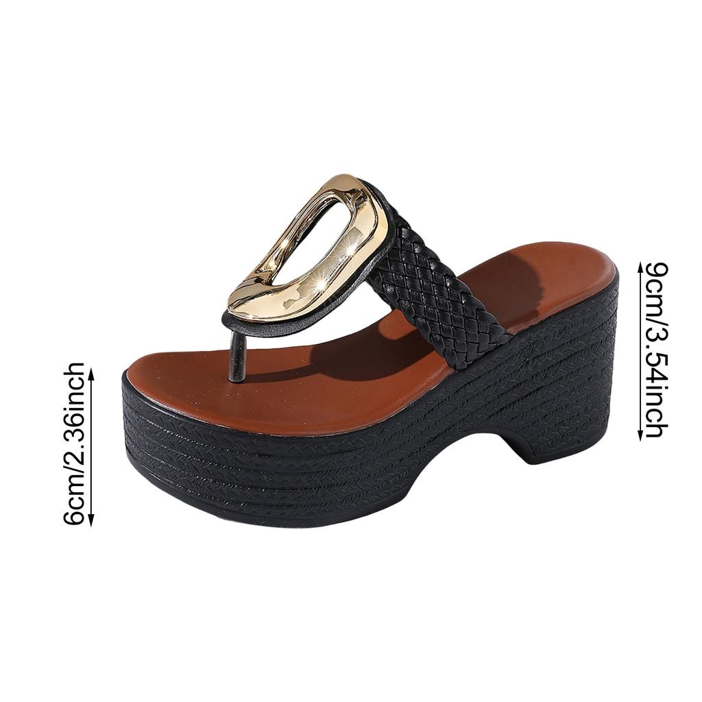 Wedges Slippers Women Sandals Platform High Heels Shoes Summer Slingback 2026 Trendy Dress Pumps Open Toe Slides Sandalias
