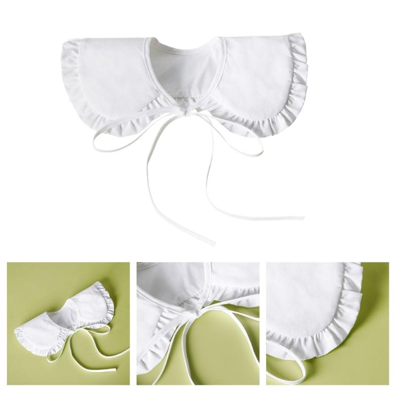 Elegant Decorative Collar Faux Collar For Children School Uniform Easy To Wear Detachable Ruffled Collar Outfit Enhancer