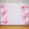 Wooden Boards Decoration Flowers Photography Backdrops Custom Floral Hyacinth Lily Tulip Plank Birthday Studio Photo Backgrounds