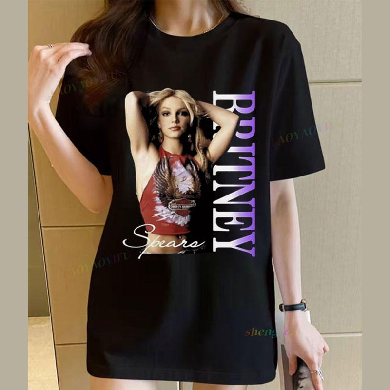 Britney Spears TShirt Black Metal Casual Funny Shirt Punk Rock Fan Apparel Fashion Cotton Classic Music Unisex Clothes