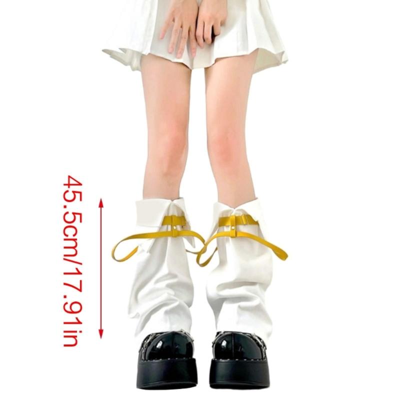 Subkultur Beinstulpen für Damen Mädchen Y2K Beinstulpen Süße Coole Lange Socken Gothic Harajuku Beinwärmer Kniehohe Socken