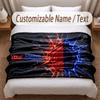 LOSC Lille FC Printed Flannel Blanket Custom Name Text Soft Warm Throw For Bedroom Holiday Gift