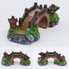 Three-eye Bridge Mini Aquarium Decoration Figurine Simulation Bridge for Fish Tank Home Decor
