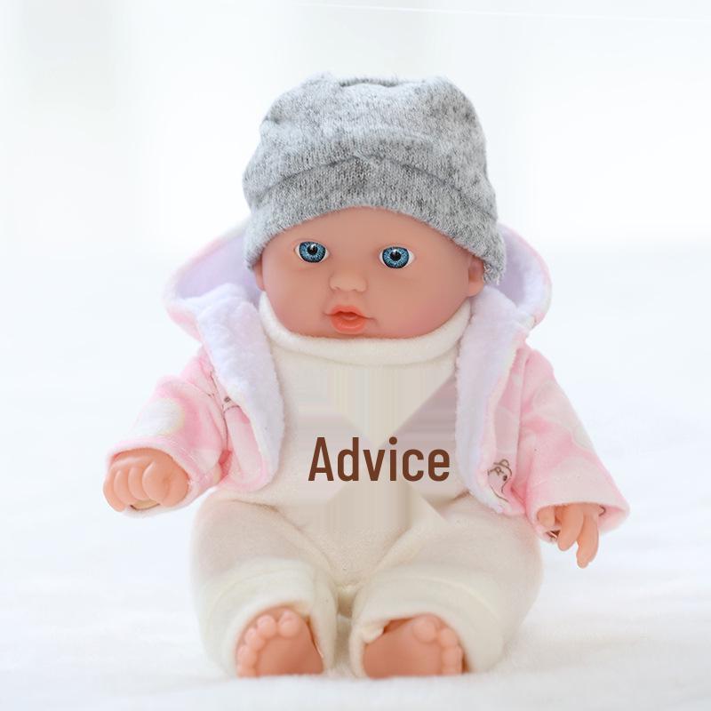 20cm African American Vinyl Reborn Doll - Cute Plush Toy for Children
