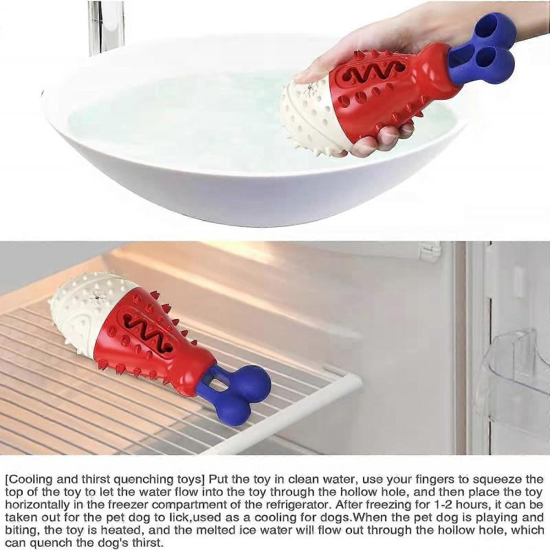 Toothbrush Dog Toys for Chew Cleaning, Indestructible Dog Toys for Aggressive Chewers, Durable Rubber Dog Toys for Small and Large Breeds