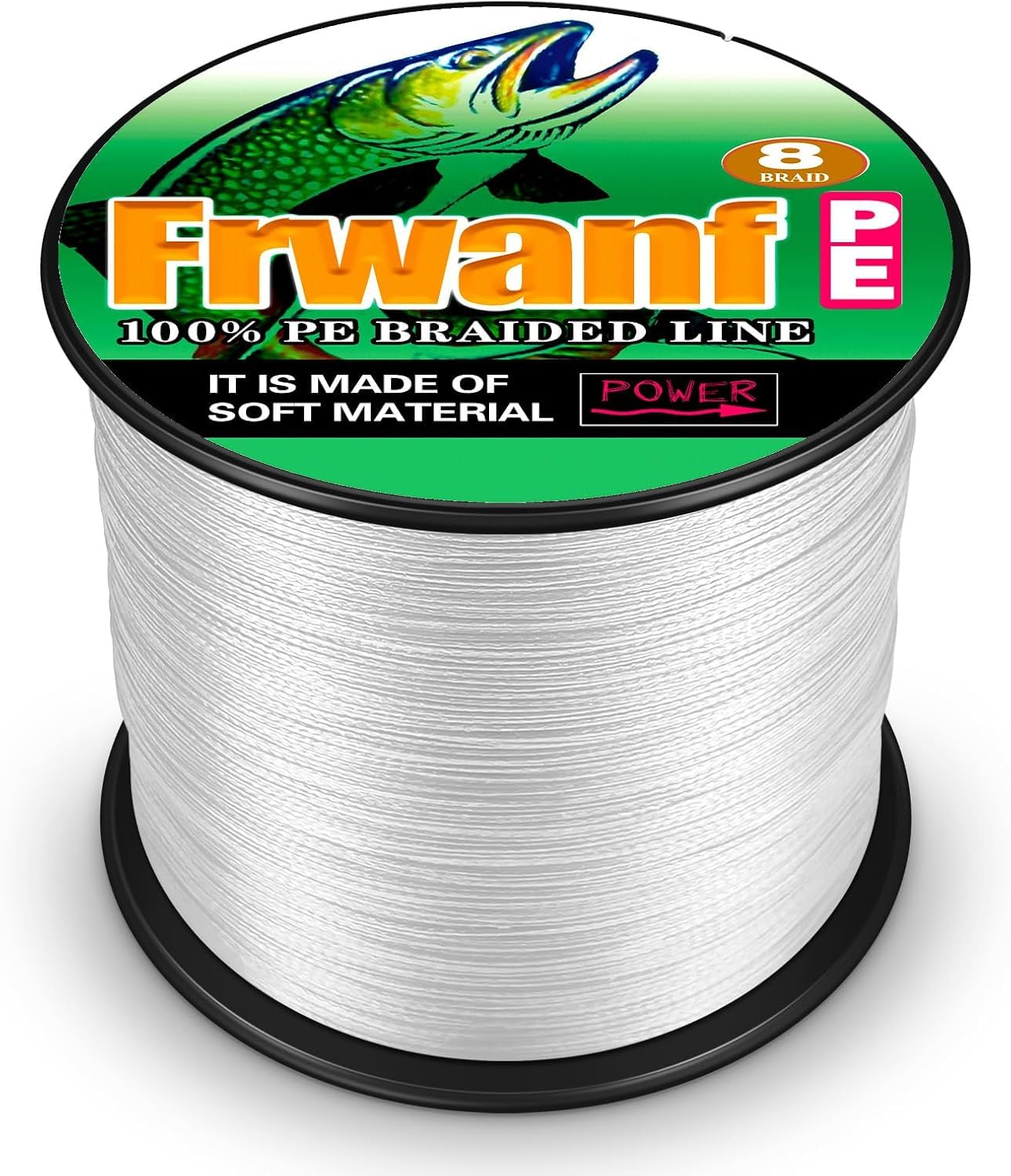 

Frwanf Fishing PE for freshwater saltwater surf shore boat White Line, 8-strand braid, fishing, fishing, fishing, fishing, fishing, 1000M, #1,