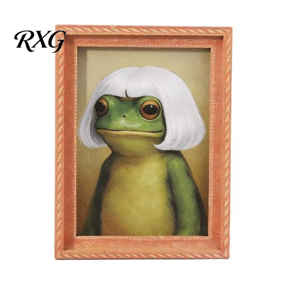 Hair Style Frog Magnet Abstract Refrigerator Magnet, Framed Hairstyle Fridge Animal Frame Home Kitchen Office Decoration Party Favors Magnetic