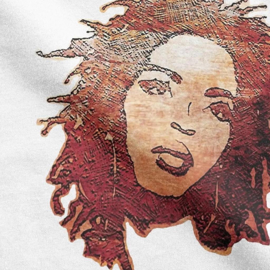 Nyhet Famous Lauryn Hill T-shirts Unisex Crewneck T-shirt i ren bomull Hip Hop Harajuku Music Kortärmade T-shirts Plus Size Kläder