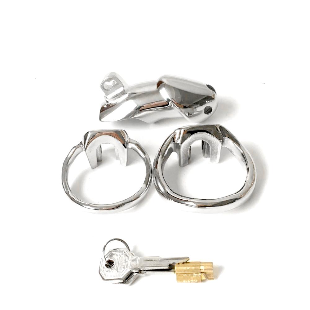 Newest Male Bird Lock Chastity Device Stainless Steel Cock Ring Cage Men Penis Cages Cbt Toy Devices Sex Products for Adults