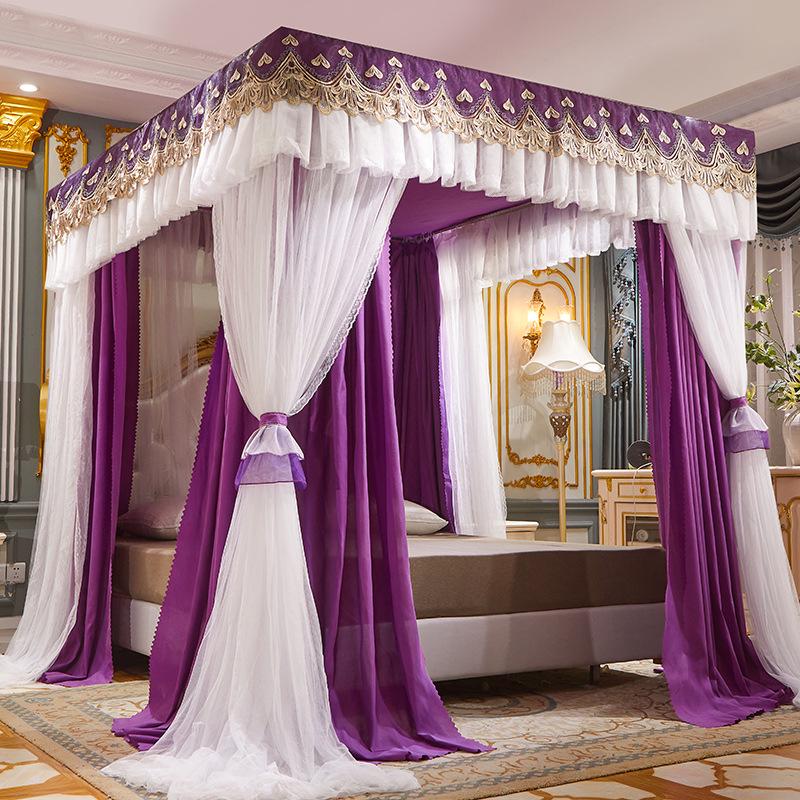 2024 Floor-Standing Double-Layer Palace Style Blackout Princess Mosquito Net with Three Doors