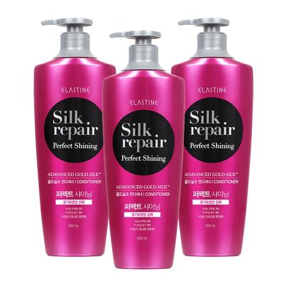 Elastine Silk Repair Gold Silk Perfect Shining Conditioner, 550ml, 3 Units