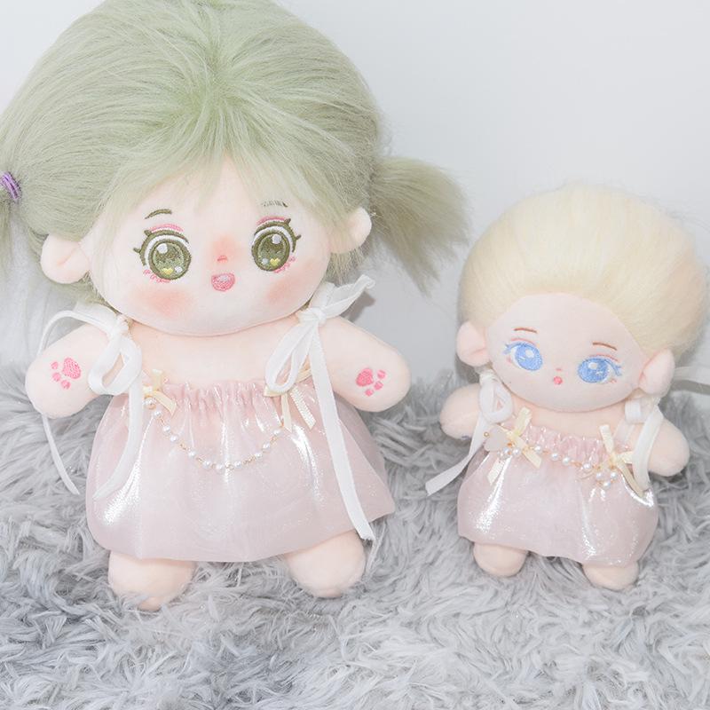 10cm-20cm Cotton Doll Summer Dress Set - Plush Toy Accessories