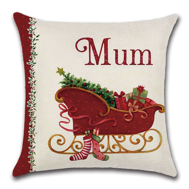 

Тематическая Рождественская Наволочка Чехол для Подушки Домашний Декор для Дивана Санта Mum