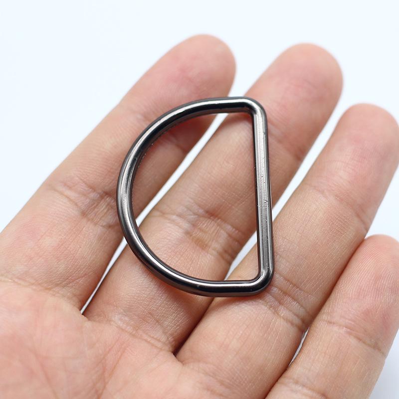Electroplated Alloy D-Ring Strap Connector and Half-round Shoulder Bag Buckle