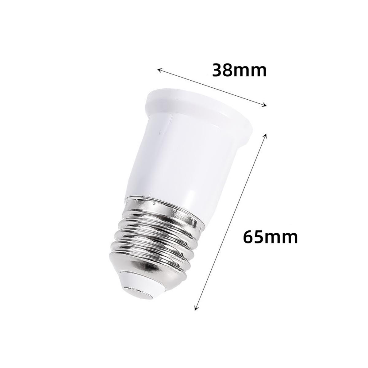 

E27 to E27 Extender Lamp Holder 220V Accessories Bulb Socket Base Silicone Adapter Screw Holders Bases Head 65-120Mm White-Shell