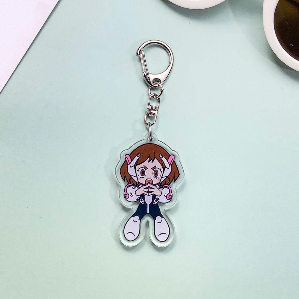 Anime Characters My Hero Academia Acrylic Kawaii Keychain Accessories Trendy Bag Charms Pendant Key Ring Gifts For Friends