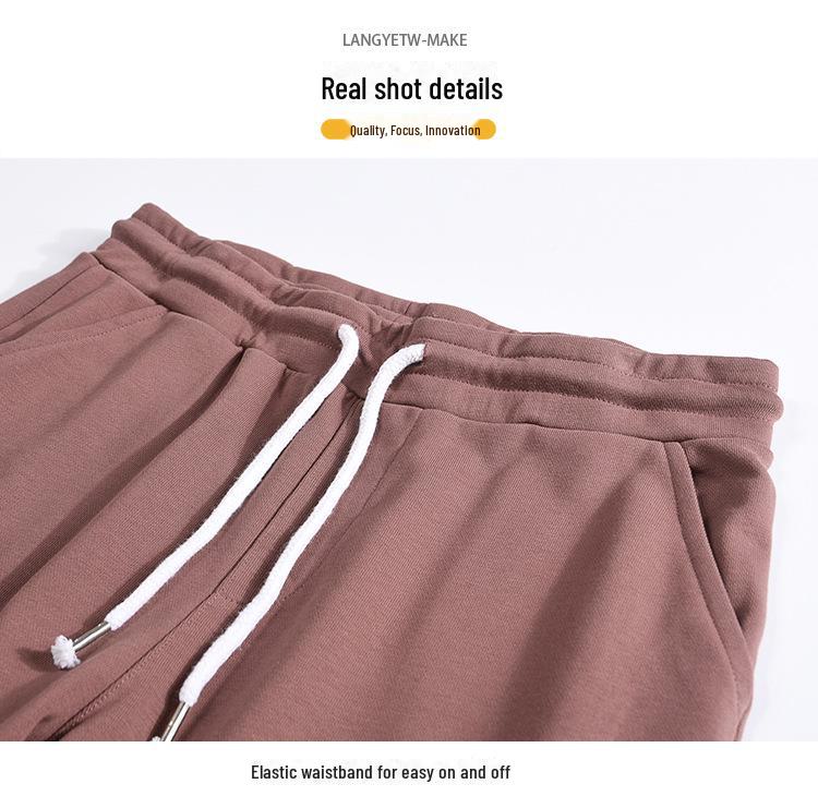 Macaron Color Casual Summer Sports Shorts - Terry Cotton, Loose Fit, Unisex Style