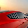 Car Rear Triangular Window Louvers Shutters Blinds Cover Trim For Ford Mustang MK6 2015- Carbon Fiber