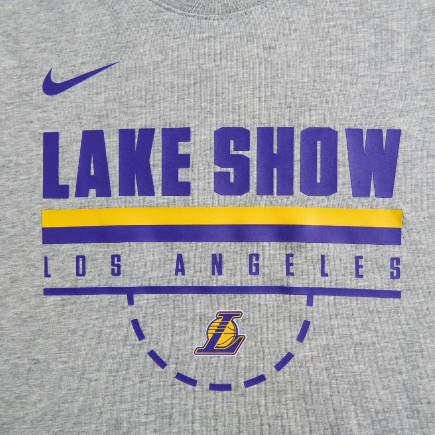 Nike NBA Collaboration Dri-Fit Los Angeles Lakers T-Shirt Kids Tops Gray 3Z2B7BAW3-LAK